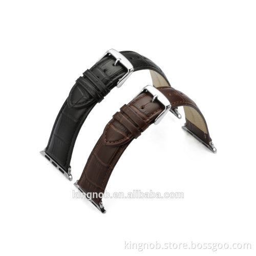 22mm 24mm Adaptor Watch Band Sliver Pin Buckle Strap For Apple iWatch 38mm 42mm
